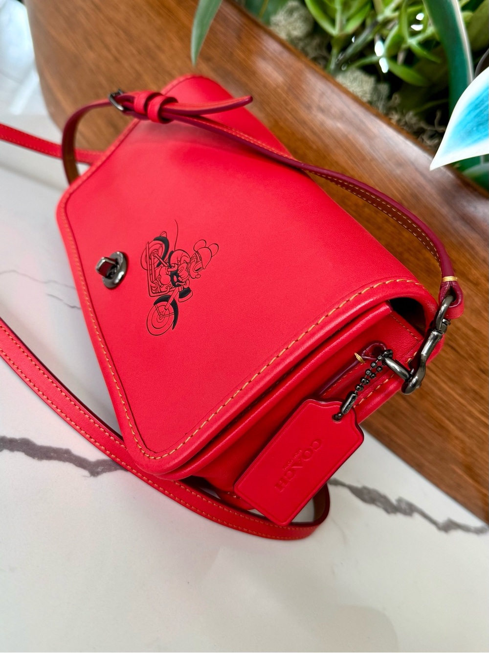 Coach x Disney Red Penny Crossbody with Mickey Limited - Picture 7 of 16